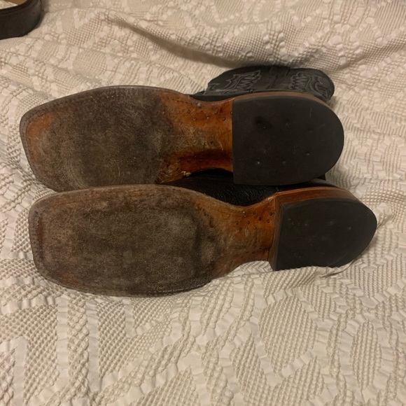 Smooth Ostrich cowboy boots - Picture 3 of 5